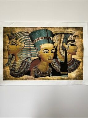 Egyptian Pharaoh Wall Tapestry in Gold and  stick gommette